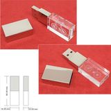 Laser Logo Printing Colorful Light USB Flash Disk Transparent USB Memory Disk