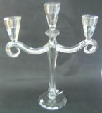 Clear Glass Candle Holder with Three Posters