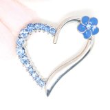 Factory Hot Sale Fancy Custom Crystal Heart Pendant for Necklace