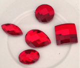 Red Light Siam Flat Back Stones Beads for Jewelry