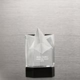 Star Beveled Edge Black Accent Crystal Trophy (#73262)