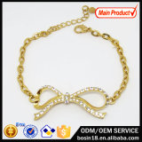 Elegant Crystal Bow Bracelet Fashion Gold Jewelry