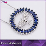Blue Color Religious Pendant with Micro Pave Setting