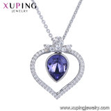 44171 Xuping Heart Shape White Gold Plated Crystals From Swarovski Diamond Pendant Necklace Jewelry