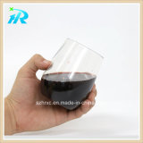 10oz Clear Plastic Finger Curve Stemless Wine Cup, Plastic Tumbler Glass