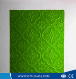 3-6mm Green Flora Patterned Glass/Mayflower Figured Glass with Ce&ISO9001