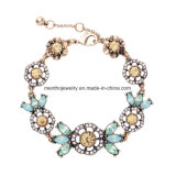 High-Grade Fashion Jewelry Retro Flower Style Diamond-Studded Crystal Bracelet