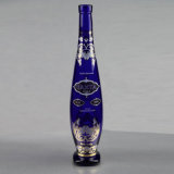 Furnace Blue Glass Vodka Bottle, Whiskey Glass Decanter