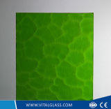 Green Ripple Glass/Blue Flora Glass/Bronze Moran Patterned Glass