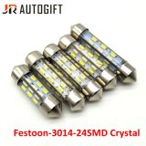 LED Interior Lights Festoon 31/36/39/41mm 3014 24SMD 3014 Crystal Dome Lights