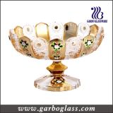 High Quality Machine Made Golden Plating Glass fruit Bowl (GB1636TY. Z09/DN)