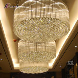 Modern Stainless Steel Crystal Chandelier for Hotel Project