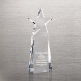 Clear Star Pinnacle Crystal Trophy