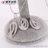 Recently Fashion Xuping Women Luxury Rhodium Crystal Jewelry Set in Environmental Copper- 62373