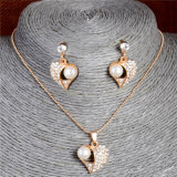 Necklace Earrings Crystal Enamel Flower Jewel...