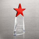 Red Star Pinnacle Crystal Trophy for Achievements Awards (#78252)
