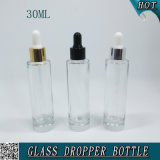 30ml Slim Clear Cosmetic Glass Dropper Bottle