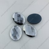 Popular Art Top Quality Oval Shape Loose Glass Stone for Decoration