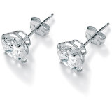 Fashion Crystal Round Ear Stud Earring for Female