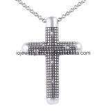 Surgical Steel Big Cross Pendant Necklace