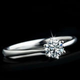 Clear Zircon Inlaid Wedding Bridal Engagement Party Jewelry Ring
