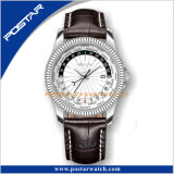 Zircon Stone Crystal Bezel 24h World Time Quartz Waterproof Wrist Watch