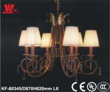 Classical Chandelier with Fabric Lampshades