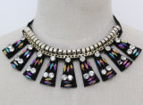 Fashion Colorful Charm Crystal Chunky Choker Necklace (JE0114-2)