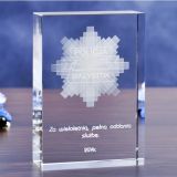 Christmas Crystal Cube with Cusomized Engraving