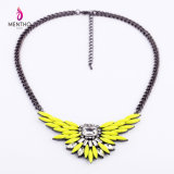 Fashion New Design Wings with Rhinestone Imitation Jewelry Chain Necklace