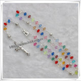Different Colourful Religious 8mm Plastic Beads Rosary (IO-cr234)