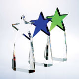 in Many Colors Beautiful Five-Star Crystal Tyophy Award to Souvenir