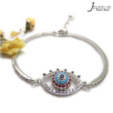 Colored Fashion Jewelry Diamond Eyes Link Bracelet for Women