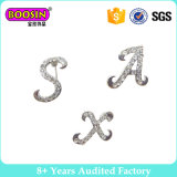 Factory High Quality Custom Letter Pins with Crystals
