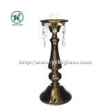 Glass Candle Holder for Party Decoration with Single Post (DIA10.5*26)