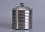 Silver Metal Candle Jar with Lid
