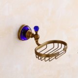 FLG Soap Dish with Blue Crystal Wall Mount Bathroom Fitting