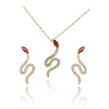 2016 Fashion Jewelry Micro Pave Snake Necklace Earring Sets for Women