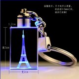 LED Light Wholesale Crystal Glass Keychain for Gift (KS61100)