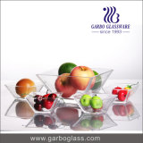 Clear Square Glass Bowl Set for Fruit or Sauce