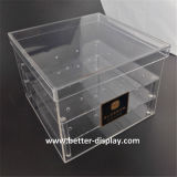 Custom Clear Acrylic Square Flower Box with Lid