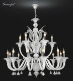 Elegance White Glass Chandelier Pendant Light (81086-12+6)