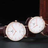 Custom Logo Wholesale Leather Strap Men and Women Watch, Hot Sell Dw Style Watch 72178