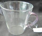 Single Wall Galss Cup with Pink Ear