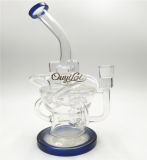 New Cross Crystal Recycler Hookah Glass Pipes for Smoking Water Pipes