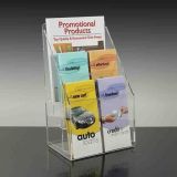 Qcy Factory Direct Sale Acrylic Crystal Free Standing Brochure Holder