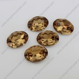 Point Back Oval Crystal Jewelry Element for Fashion Accessories