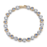 Imitation Jewelry Zirconia Bead Gold Plated Bracelets