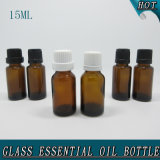 15ml Amber Orifice Reducer Sealing Plastic Cap Glass Essential Oil Bottle