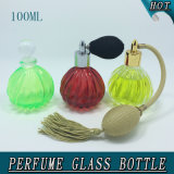 100ml Diagonal Crystal Glass Perfume Bottle with Gasbag Pump Sprayer